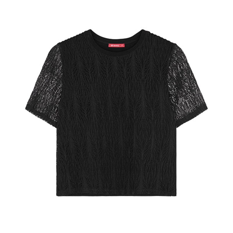 LACE TEE NEGRO