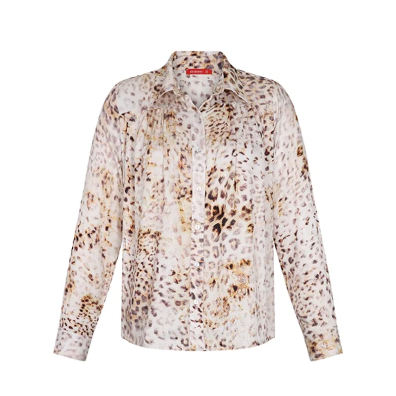 BLUSA RECOGIDOS LEOPARDO