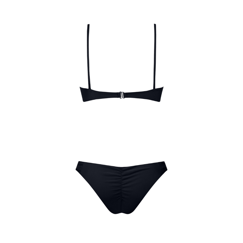 BIKINI CALZÓN DRAPEADO C NEGRO