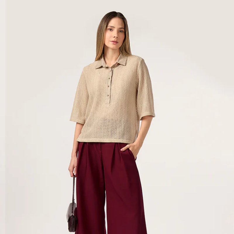 CAMISA LACE BEIGE