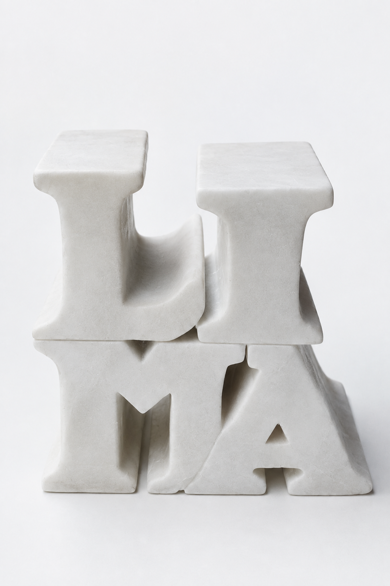 Escultura Decorativa LIMA en Alabastro Andino