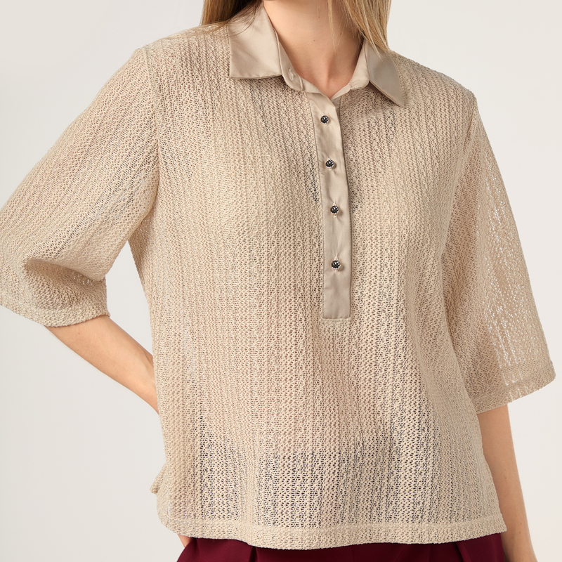 CAMISA LACE BEIGE