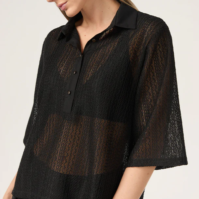 CAMISA LACE NEGRO
