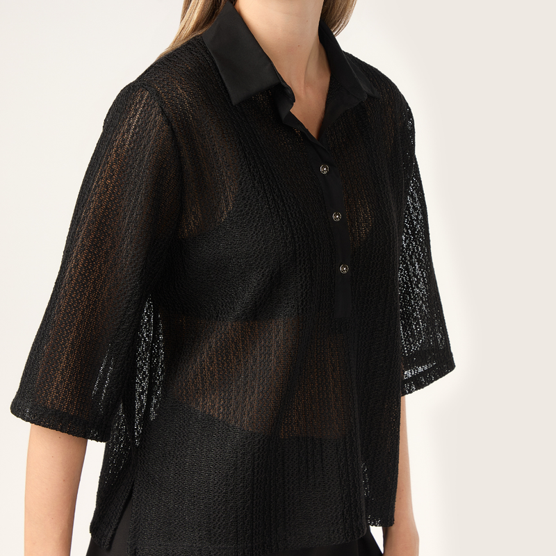 CAMISA LACE NEGRO