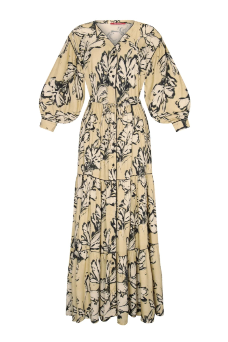 Vestido Boho Artístico Neutro