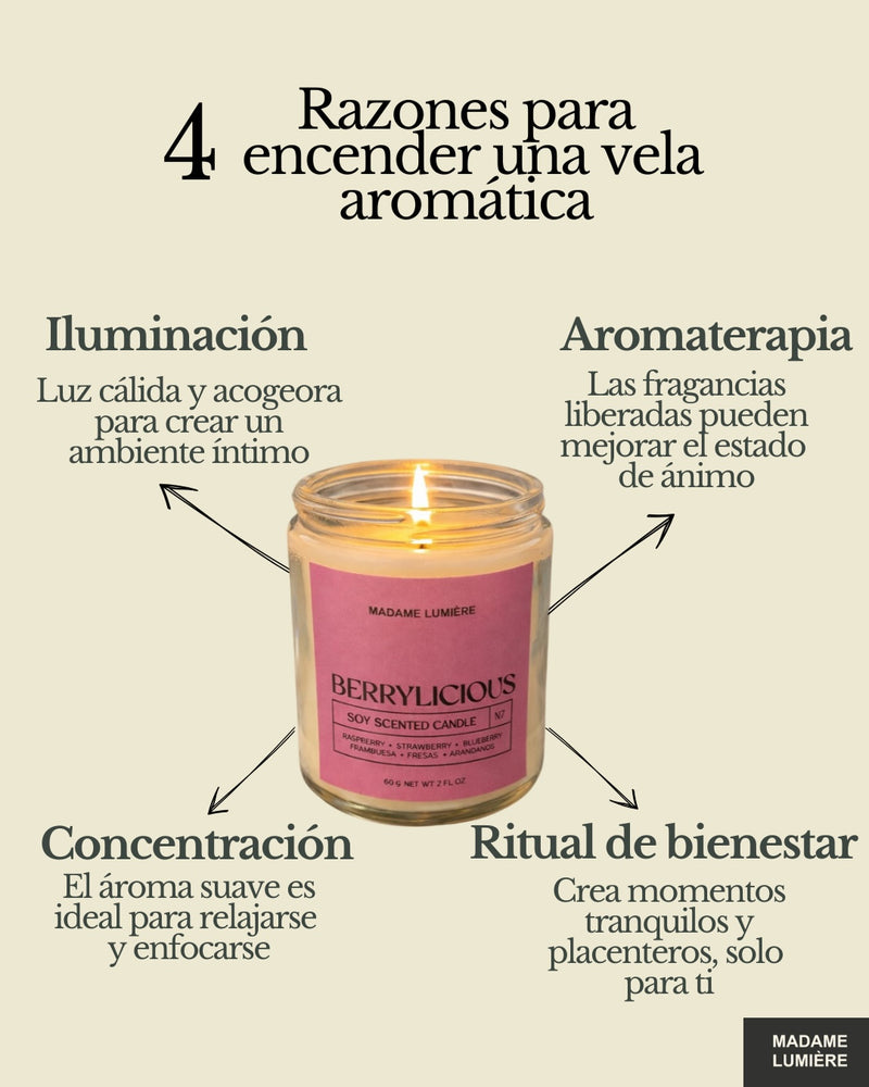 Vela Aromática de Soya Berrylicious
