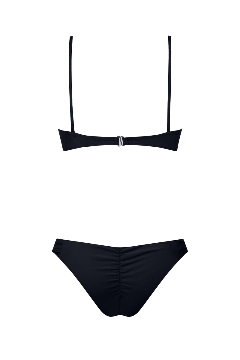 BIKINI CALZÓN DRAPEADO C NEGRO