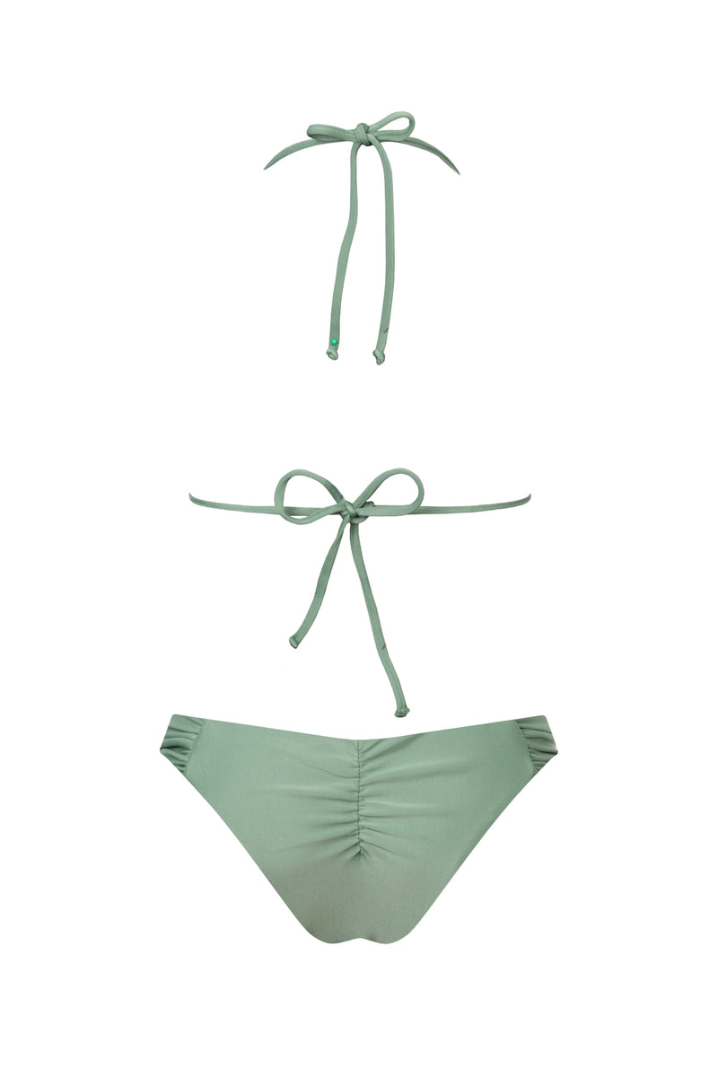 BIKINI CALZÓN DRAPEADO C VERDE OLIVA