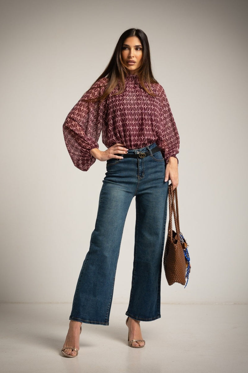 Blusa C/Halter Retro Lazo Espalda