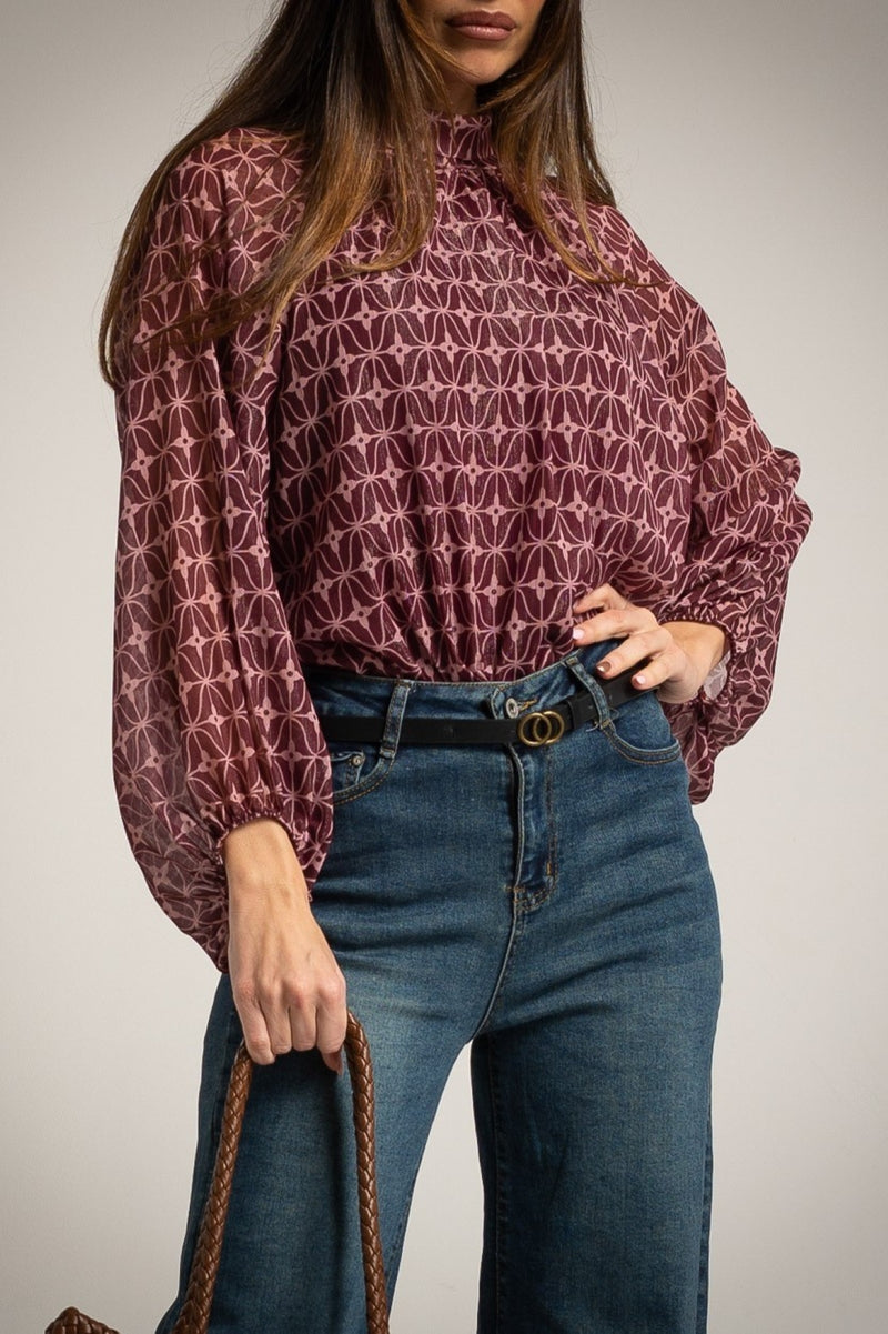 Blusa C/Halter Retro Lazo Espalda
