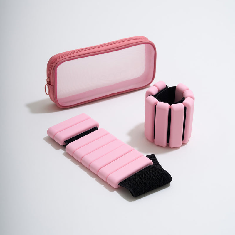 Set de pesas para muñeca o tobillo color flamingo