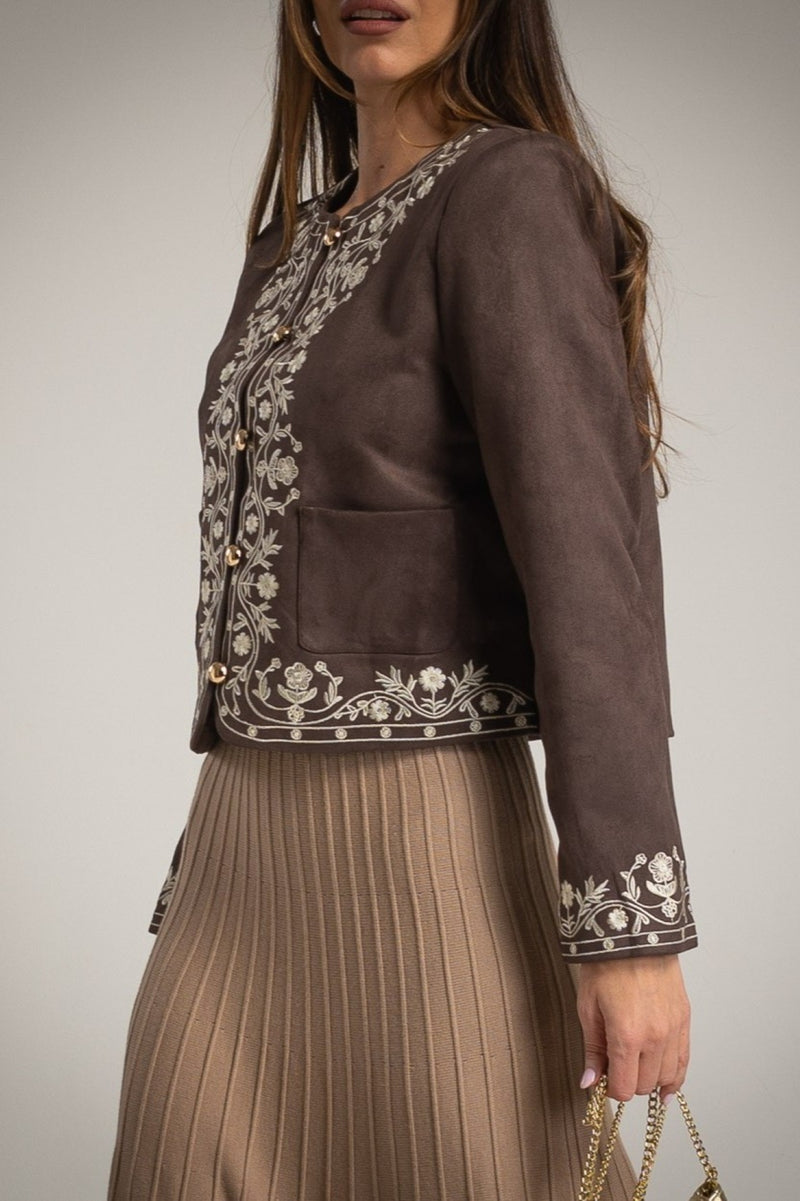 Chaqueta Forrada Bordados Tirol
