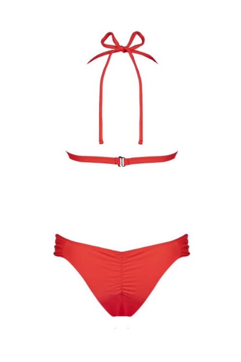 BIKINI CALZÓN DRAPEADO C ROJO