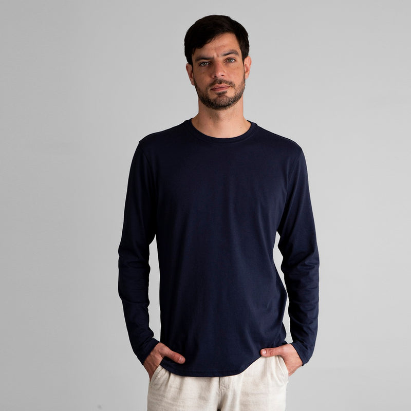 POLO MANGA LARGA CUELLO REDONDO