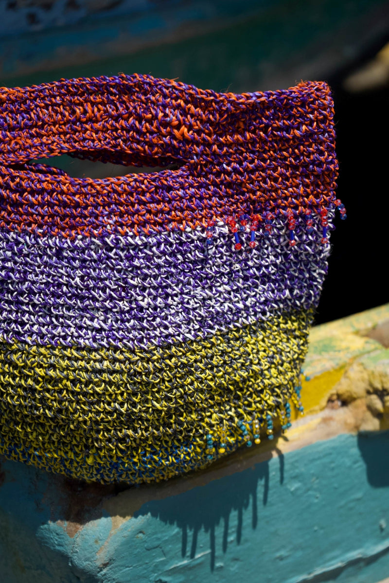 Cartera Tejida de Mano Charo Multicolor