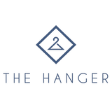 logo con isotipo the hanger color azul