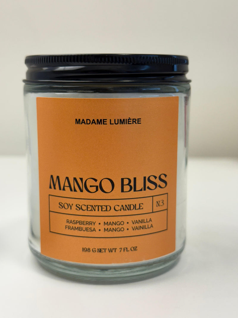 Vela aromatizante con etiqueta naranja