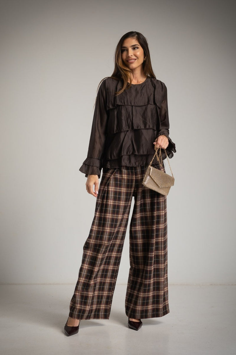Blusa Semitransparente Volantes