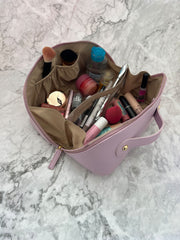 Bolsa de maquillaje abierto color lavanda 