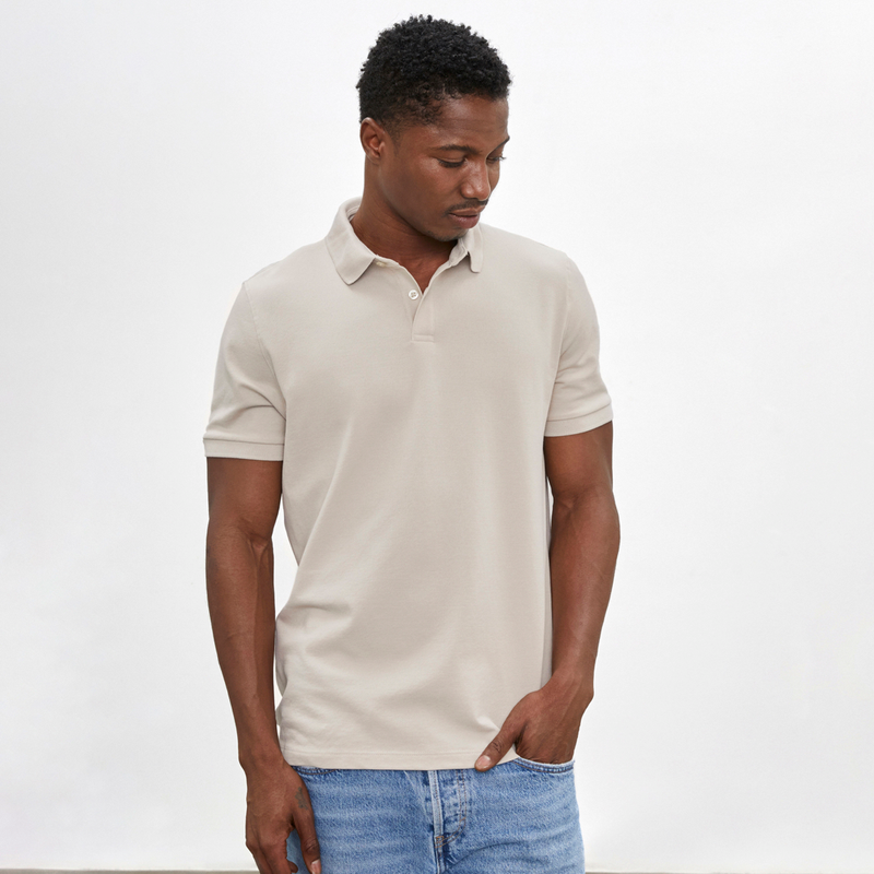 POLO PIQUE CUELLO CAMISERO