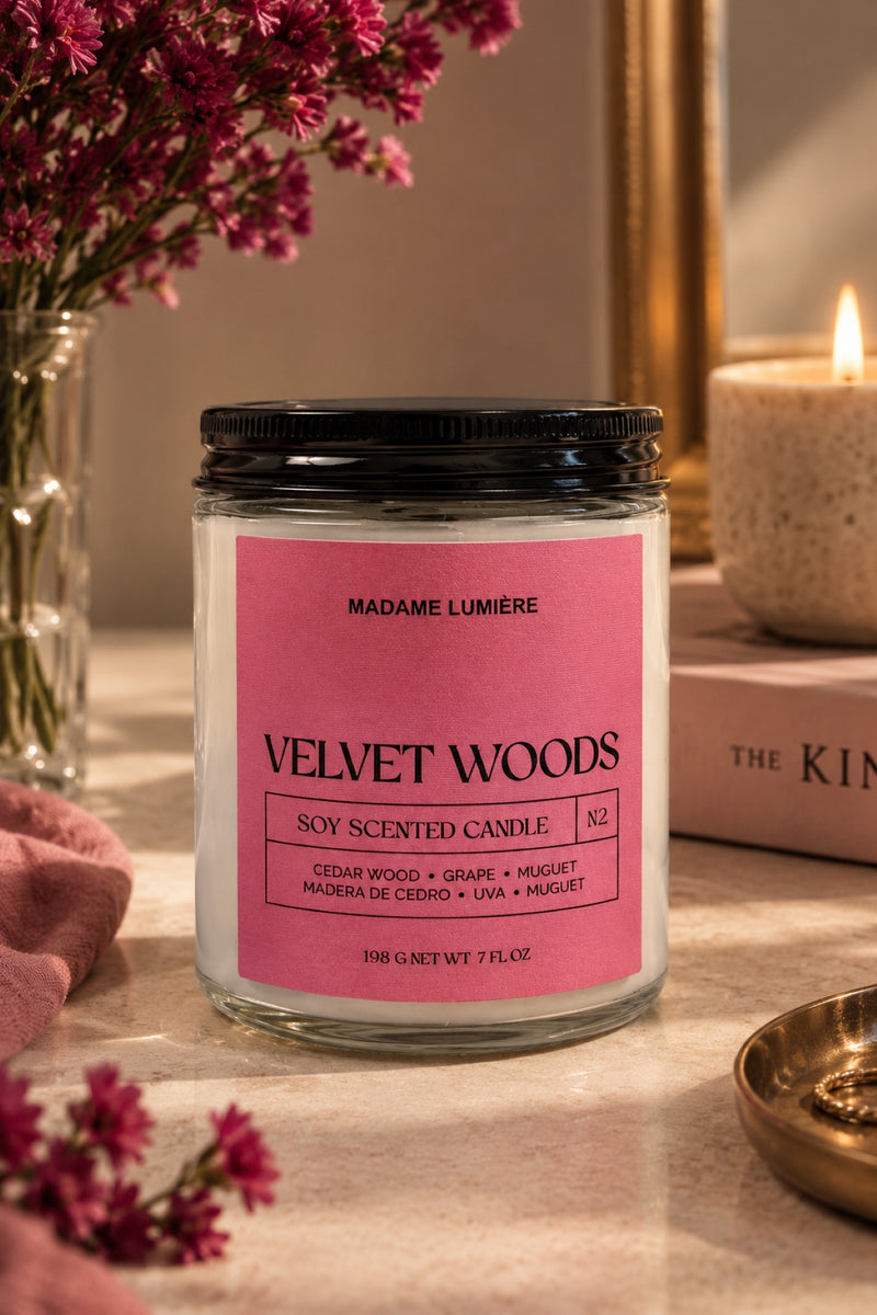 Vela Aromática de Soya Velvet Woods