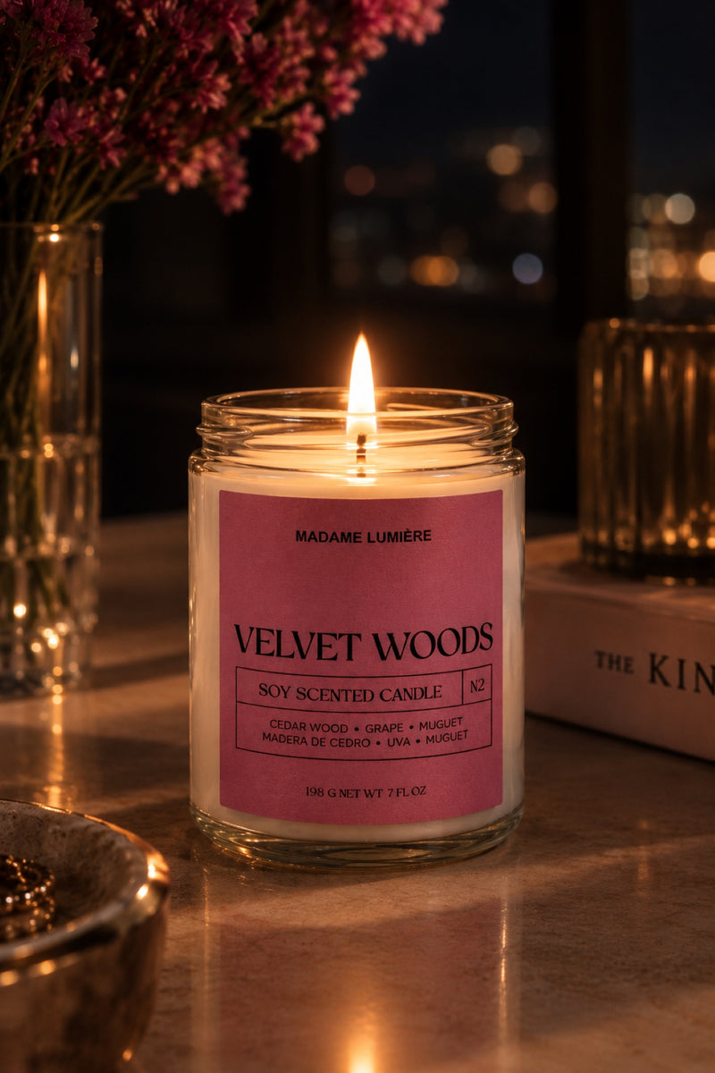 Vela Aromática de Soya Velvet Woods