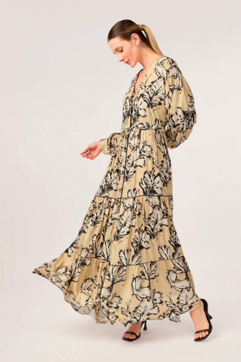 Vestido Boho Artístico Neutro