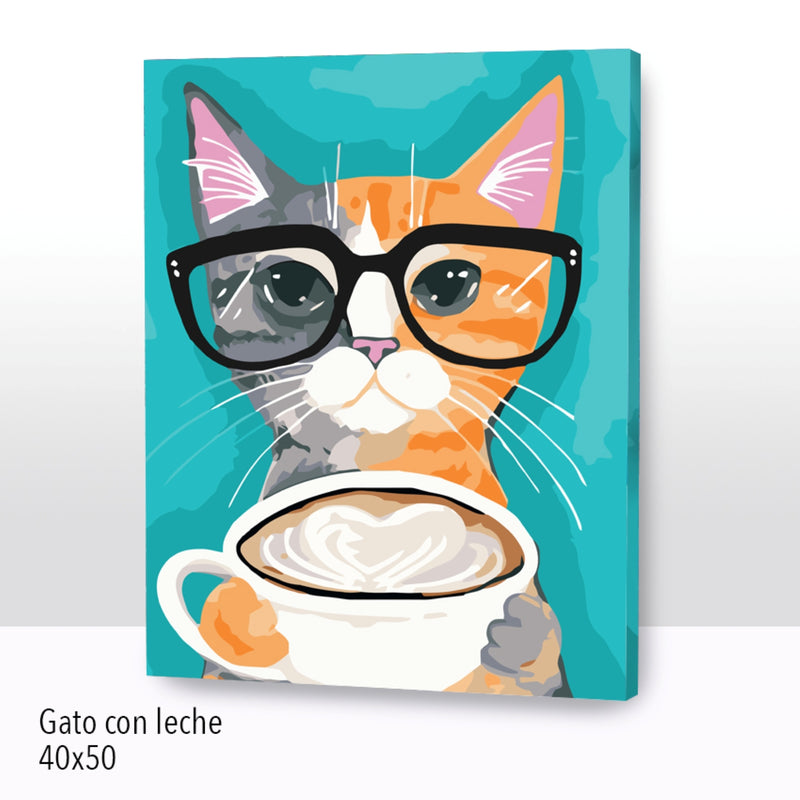 Gatito con Leche (40x50 cm)