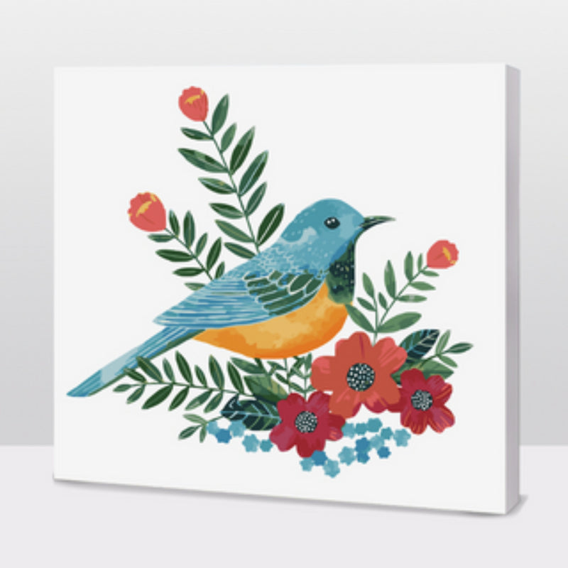 Pajarito Azul (40x40 cm)