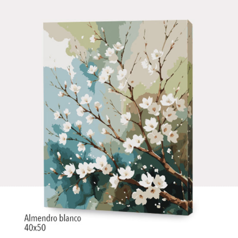 Kit Paint By Numbers Con Bastidor: Almendro Blanco