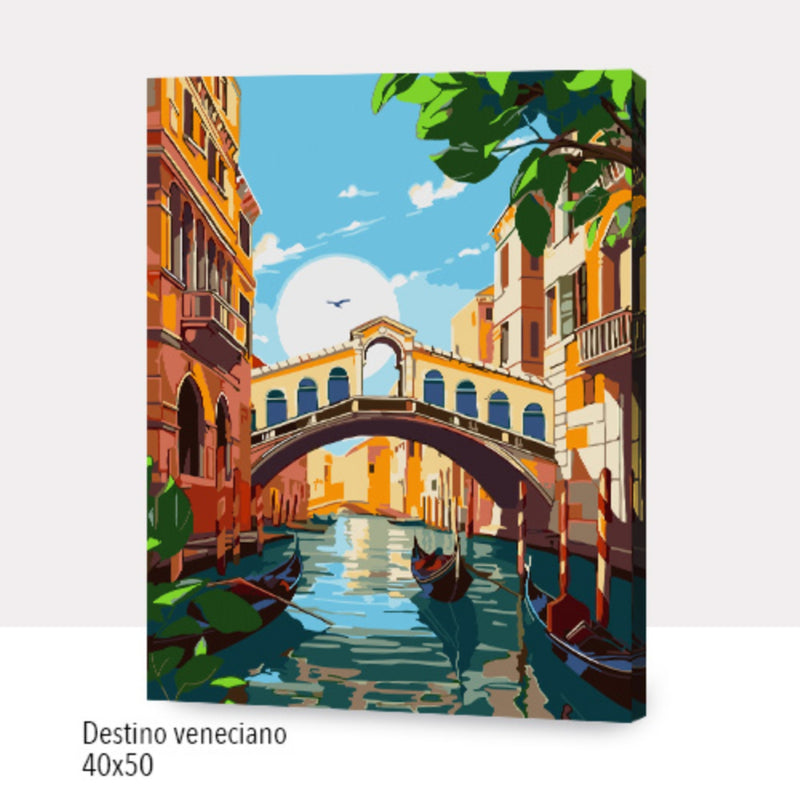 Kit Paint By Numbers Con Bastidor: Destino Veneciano