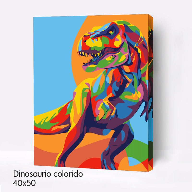 Dinosaurio Colorido (40x50 cm)