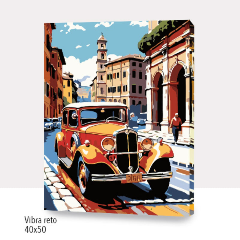 Kit Paint By Numbers Con Bastidor: Vibra Retro