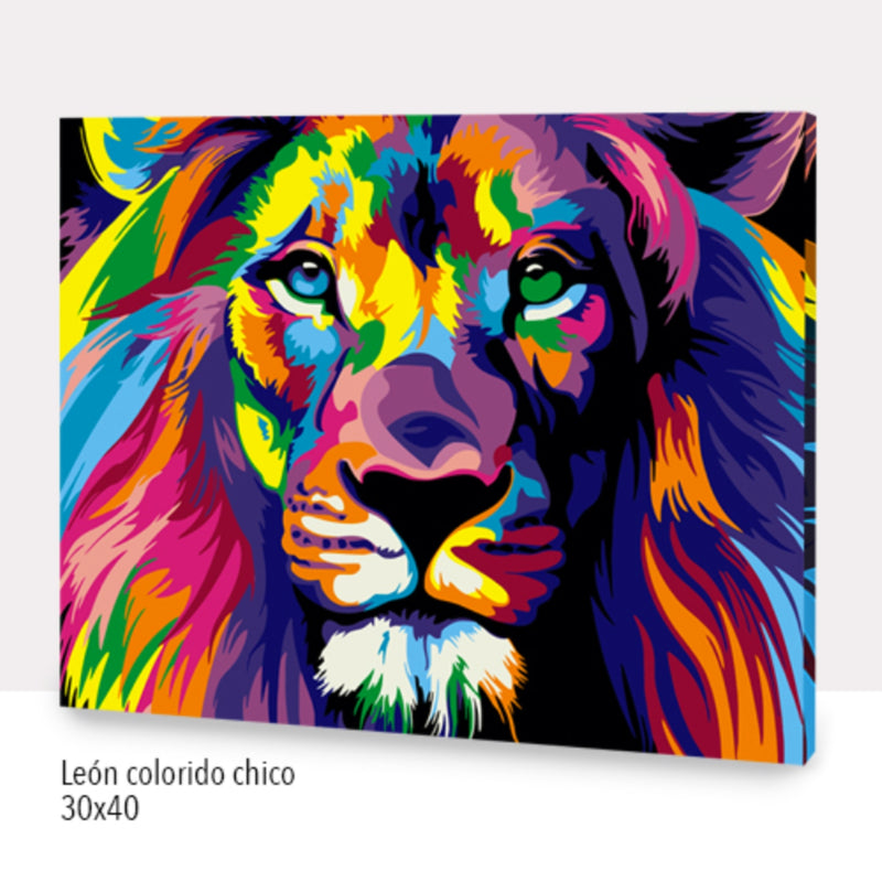 Rey León Colorido (40x50 cm)
