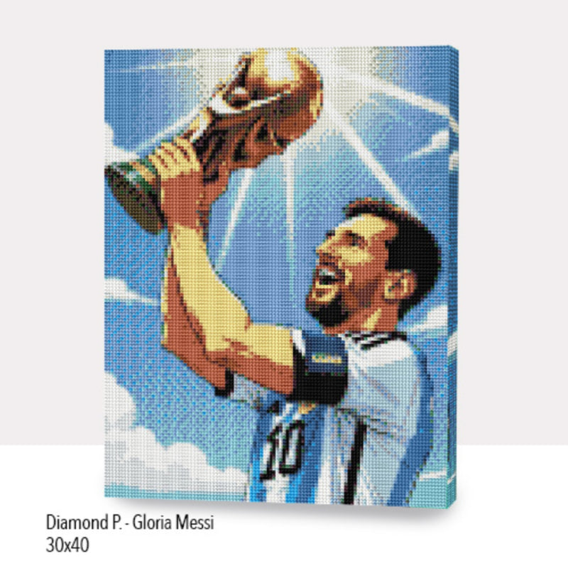 Kit Diamond Painting Con Bastidor: Gloria Messi
